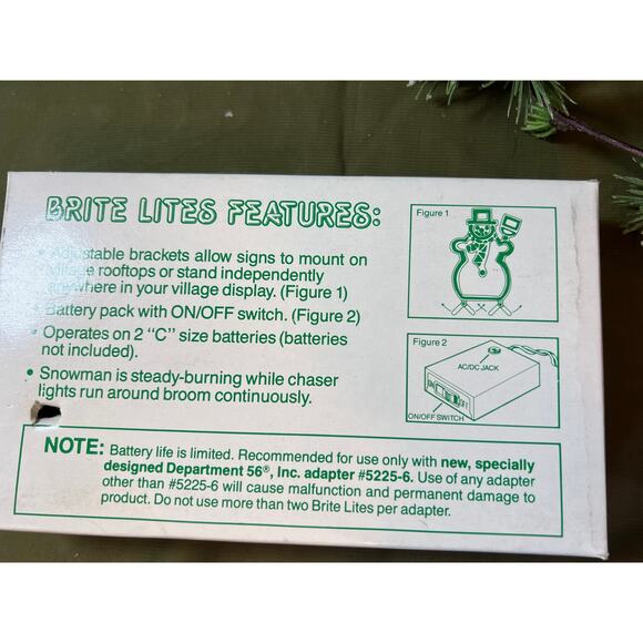 Dept 56 Bright Lites Snowman Village Accessory Original Snow Village batteries - Picture 5 of 5